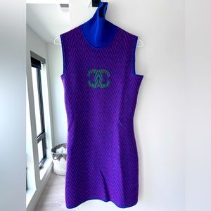 Chanel Fuchsia Sleeveless Sweater Dress